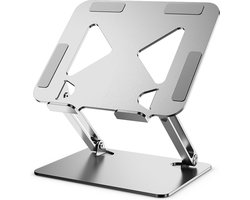 NÖRDIC In hoogte verstelbare stalen laptop standaard - 17 inch - Ergonomisch - Notebook - Zilver