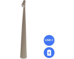 Nordic LED Tafellamp – Taupe – 45 cm – Dimbaar