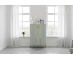 Nordic SlimLine Pro Schoenenkast met 3 Klepdeuren en Garderobe – Smalle Witte Schoenenkast met 5 Haken – Verstelbare Vakken – 60 x 25 x 130 cm – Ruimtebesparend Schoenenrek voor Hal, Entree en Woonkamer House&Garden