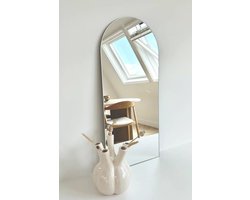 Nordic Style® Boogspiegel 100x45cm - Scandinavische Spiegels - Halfrond - Zonder lijst - Randloos - Frameloos - Wandspiegel - Badkamerspiegel - Gangspiegel - Wand - Gang - Badkamer - Boog - Half Rond Ronde - Woonkamer - Wand - Muurspiegel - Muur