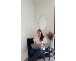 Nordic Style® Organische spiegel 82x46cm - Zacht Goud - Scandinavische Spiegels - Overig - Wandspiegel - Badkamerspiegel - Gangspiegel - Wand - Gang - Badkamer