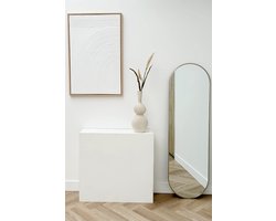 Nordic Style® Ovale spiegel 150x45cm - Greige - Scandinavische Spiegels - Ovaal - Pas spiegel - Staande spiegel - Kleedkamer spiegel - Pas