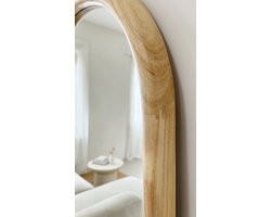 Nordic Style® Ovale spiegel 170x50cm - Naturel Grenen hout - Scandinavische Spiegels - Pas spiegel - Staande spiegel - Kleedkamer spiegel - Pas