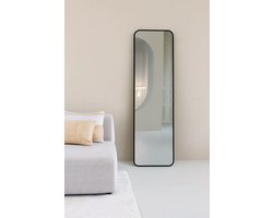 Nordic Style® Wandspiegel 170x50cm - Zwart - Scandinavische Spiegels - Vierkant - Pas spiegel - Staande spiegel - Kleedkamer spiegel - Pas