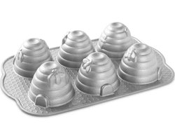 Nordic Ware Beehive Cakelet Bakvorm, 6-vaks zilver