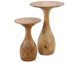 Nordica ronde salontafels - set van 2 - naturel