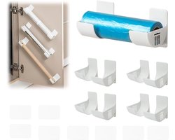 Nordivar - Aluminiumfolie houder voor kastdeuren - Opbergen wandrek organizer - Zelfklevende rekken voor voorraaddeur - Muur ophangen witdepartureday - 86 characters