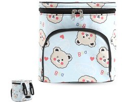 Nordivar - Gevlochten fietsmand van rotan voor kinderen met klokken, luchtslangen en geschikt voor meisjes.