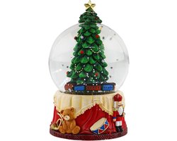 Nordivar - Kerstsneeuwbol met kerstboomdesign en notenkraker beer-design, voor woonkamerdecoratie en kerstfeesten