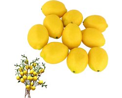 Nordivar - Kunstgele citroen decoratie voor keuken en tafel, 10 stuks