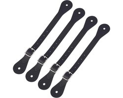 Nordivar - Sjorringen Roestvrij Staal 20 Stuks D-Opbouwring Zwart Met Schroeven Belasting 100 Kg Aanhangers Vrachtwagens Campingboots