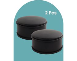 NORDIX Deurstop - 2 stuks - Deurstopper - Deurbuffer - Deurstoppers voor Binnen - Mat Zwart - 11x5.3cm - BASSO