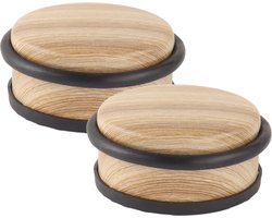 Nordix Deurstop - 2 Stuks - Deurstopper - Deurbuffer - Houtlook - 4,7x10,4cm