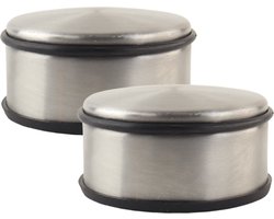 NORDIX Deurstop - 2 Stuks - Deurstopper - Deurstoppers voor Binnen - Deurbuffer - Deurvastzetter - Antislip - RVS - 11cm - ACERO