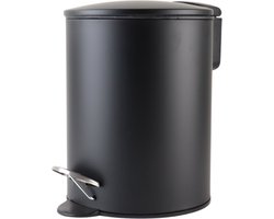 Nordix Pedaalemmer - 3 Liter - Prullenbak - Afvalbak - Badkamer - Toilet - Zwart - Metaal