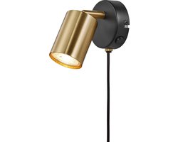 Nordlux Explore-wandlamp-GU10-messing/zwart