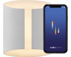 Nordlux Grip-wandlamp-smart-2700 6500K LED module -wit/opaal