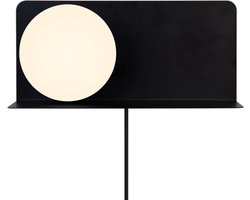 Nordlux Lilibeth-wandlamp-E14-opaal glas-zwart