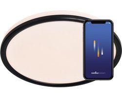 Nordlux Liva-plafondlamp-smart-2700 6500K+RGB-IP44-zwart