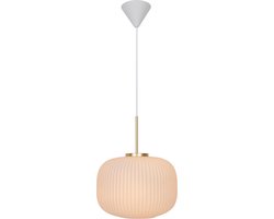 Nordlux Milford 30-hanglamp-E27-opaal glas/wit