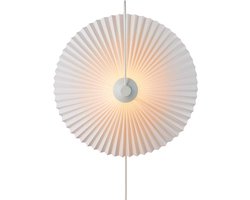Nordlux Nadia-wandlamp-geplisseerde kap-E27-wit