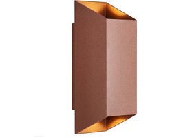 Nordlux Nico square 22-wandlamp-2xGU10-roestkleurig