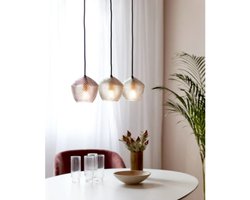Nordlux Orbiform Hanglamp 3-Lichts - E14 - Messing/Rookglas - Verstelbaar - Design Hanglamp voor Eettafel en Keuken