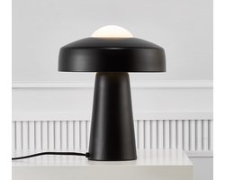 Nordlux Time tafellamp - paddenstoel vorm - metaal en glas - E27 - zwart