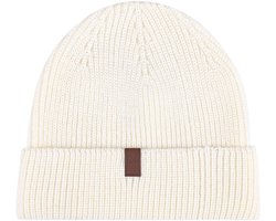 Norfolk - 70% Merino wol Muts - Premium Gebreide Muts - Wintersport Muts - Warme Mutsen - Wintermuts - Crème - One Size - Norwick