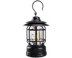 NormadicLife® - Camping Lamp - Camping verlichting - Tent Lamp - Outdoor - LED Lamp - Kamperen - Noodpakket - Buiten Lantaarn - Hanglamp - Oplaadbaar - Zwart