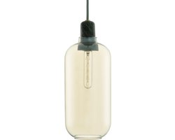 Normann Copenhagen Amp - Hanglamp - 11,2 x 11,2 x 26 cm  - Goud Groen
