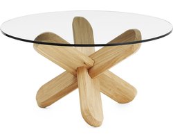Normann Copenhagen Ding bijzettafel transparant/eiken 40