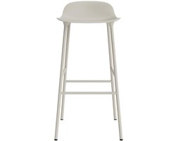 Normann Copenhagen Form Barstool Barkruk 75 Cm Met Stalen Onderstel Licht Grijs