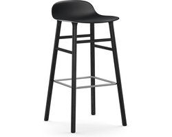 Normann Copenhagen Form Barstool Barkruk 75cm Met Zwart Onderstel Zwart