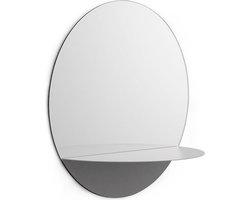 Normann Copenhagen Horizon Round Ø34 Spiegel Met Plankje Grijs