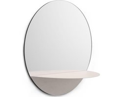 Normann Copenhagen Horizon Round Ø34 Spiegel Met Plankje Wit