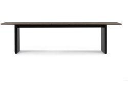 Normann Copenhagen Panel Table 90 x 300 cm Black/Dark Brown - eettafel met grenen blad op stalen onderstel