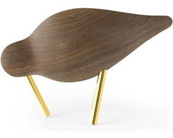 Normann Copenhagen Shorebird Vogel Collectors Item Small Walnoot Messing