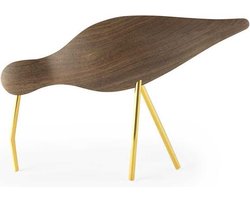 Normann Copenhagen Shorebird Vogel Decoratie Large Walnoot Messing