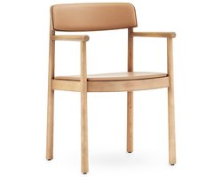 Normann Copenhagen Timb Eetkamerstoel Met Armleuning Leer Naturel