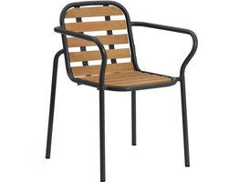 Normann Copenhagen Vig - Fauteuil voor buiten, robinia naturel / zwart