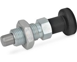 Normelemente Gn 717-8-M12-Bk-St vergrendelingsbouten, zilver, 2 stuks