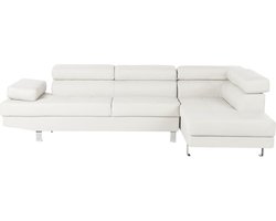 NORREA - Hoekbank - Wit - Linkerzijde - 260 cm - Kunstleer