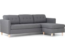 Norrut Mars bank met chaise longue links of rechts lichtgrijs