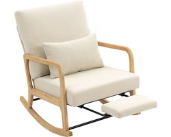 North Collective Schommelstoel - Verstelbaar met Voetensteun en Lendenkussen - Schommelstoelen - 70 × 89 × 97,5 cm - Tot 120 kg
