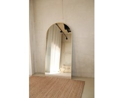 NORVETA Boogspiegel | Spiegel Elara Mirror – 200×100 Cm | Arched Full-Length Mirror – Goud | Passpiegel | Groot |