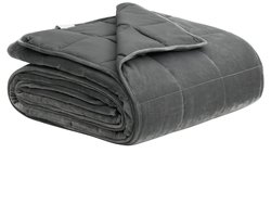 Norvia - Verzwaringsdeken - Gewichtsdeken - Drukdeken - 6 kg - 150x200 cm - Microvezel - Glazen korrels - Voor volwassenen - Grijs