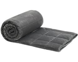 Norvia - Verzwaringsdeken - Zwaartedeken - Gewichtsdeken - 9 kg - 150 x 200 cm - Extra zachte microvezel - Glazen kralen - Grijs
