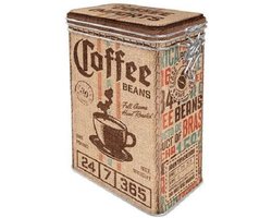 Nostalgic Art Koffie bewaarblik - Metalen - luchtdicht - 1300 ml - nostalgische uitstraling