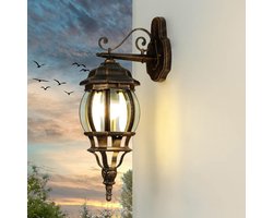 Nostalgische buitenwandlamp in antiek zwart voor tuin en erfverlichting